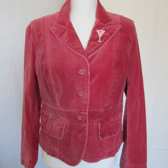 Martini Glass Vintage Pin White Pink Crystal Pin - Picture 7 of 7